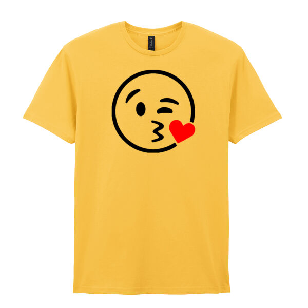Emoji Blow Kiss - Softstyle™ adult ringspun t-shirt Thumbnail