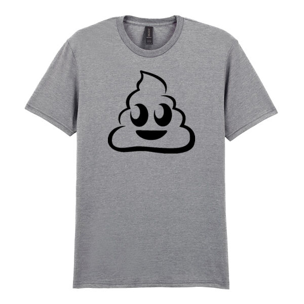 Emoji Poop  - Softstyle™ adult ringspun t-shirt Thumbnail