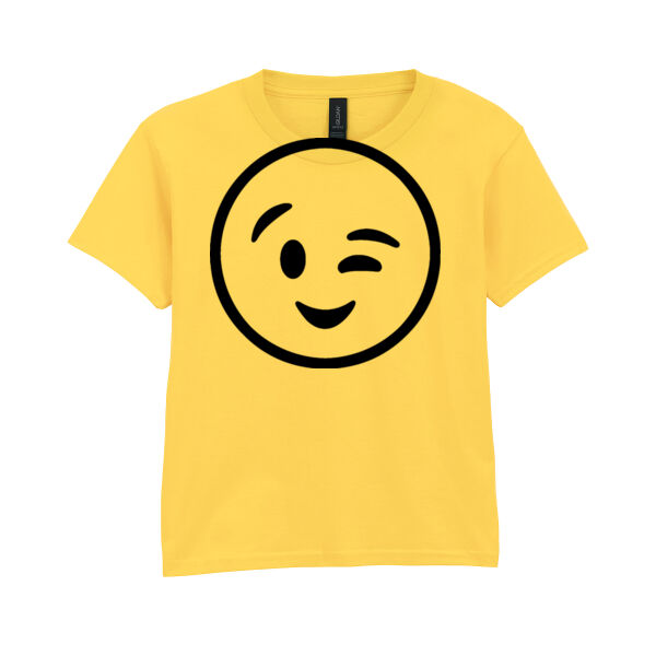 Emoji Winky Face  - Softstyle™ youth ringspun t-shirt Thumbnail