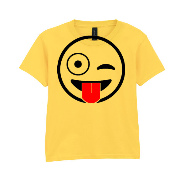 Emoji Tongue Out Winking - Softstyle™ youth ringspun t-shirt Thumbnail
