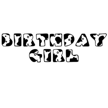 Birthday Girl Cow Print Thumbnail