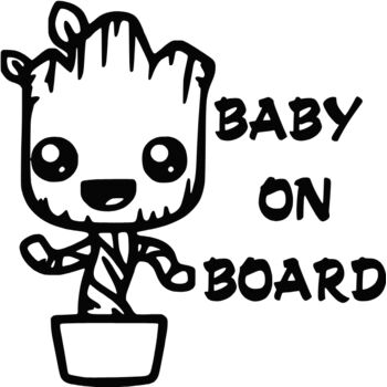 Baby on board Groot Thumbnail
