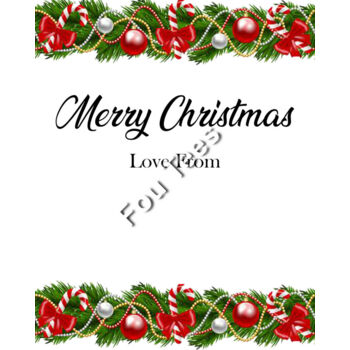 Merry Christmas Wine Bottle Label Thumbnail