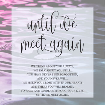Until We Meet Again Poem Thumbnail